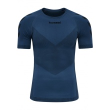 hummel Funktionsunterwäsche Kurzarmshirt Seamless Rundhals nahtlos denimblau Herren